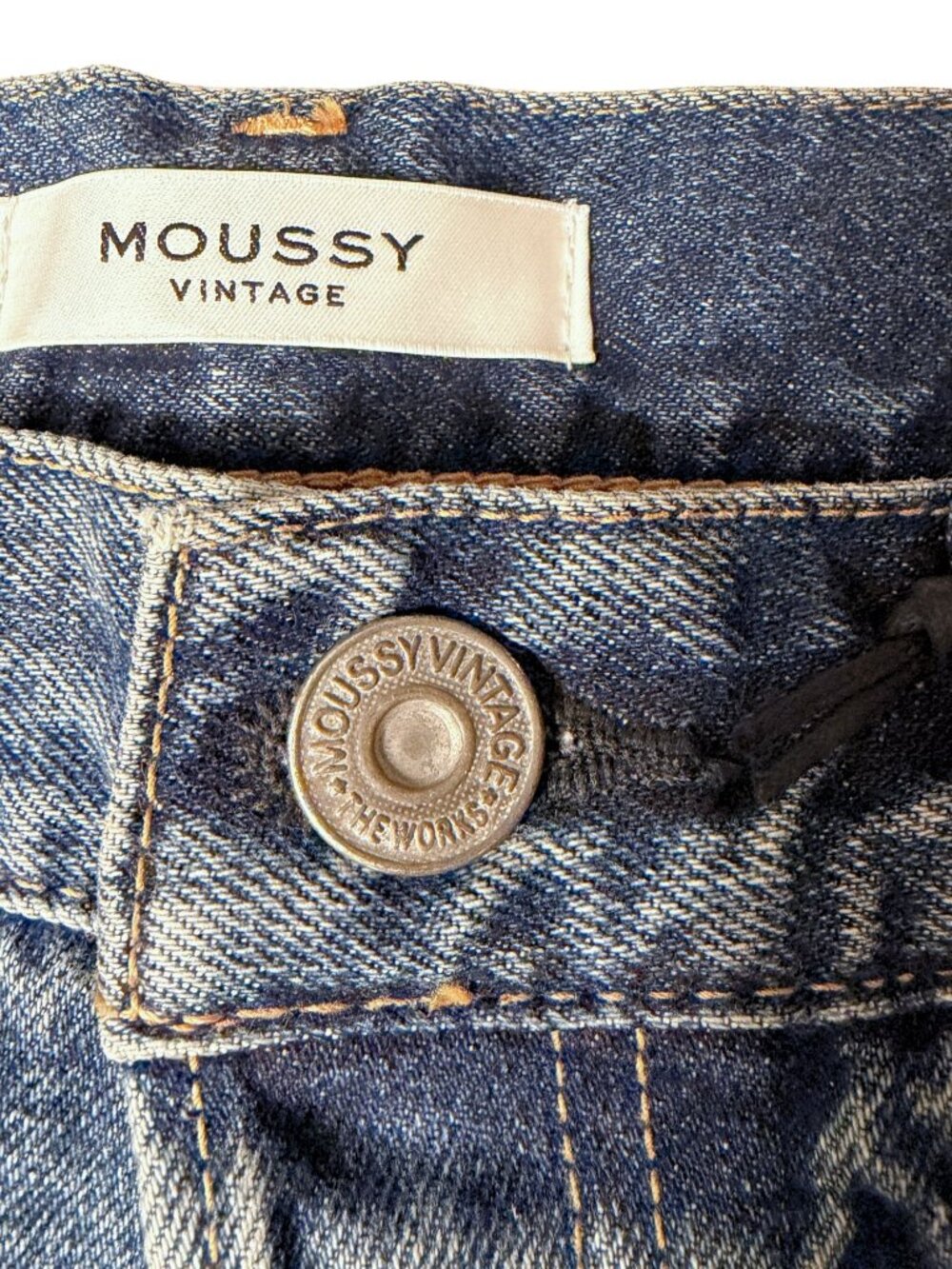 MOUSSY Vintage MV Sundown Straight Jeans 24 Made in Japan 100% Cotton NWT - Picture 12 of 16